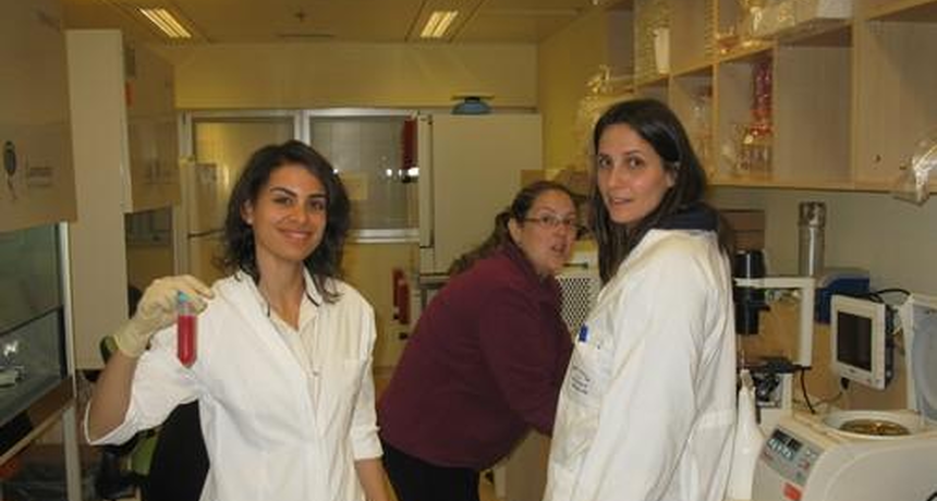 staff in silly pictures at the lab