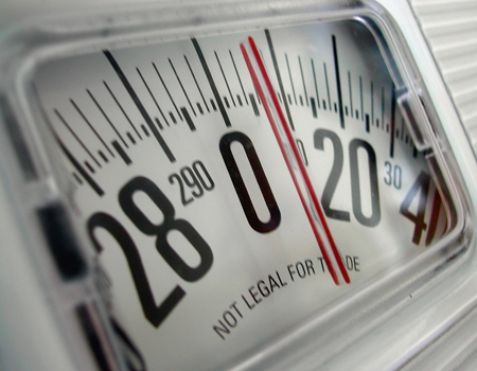 a picture of a weight screen